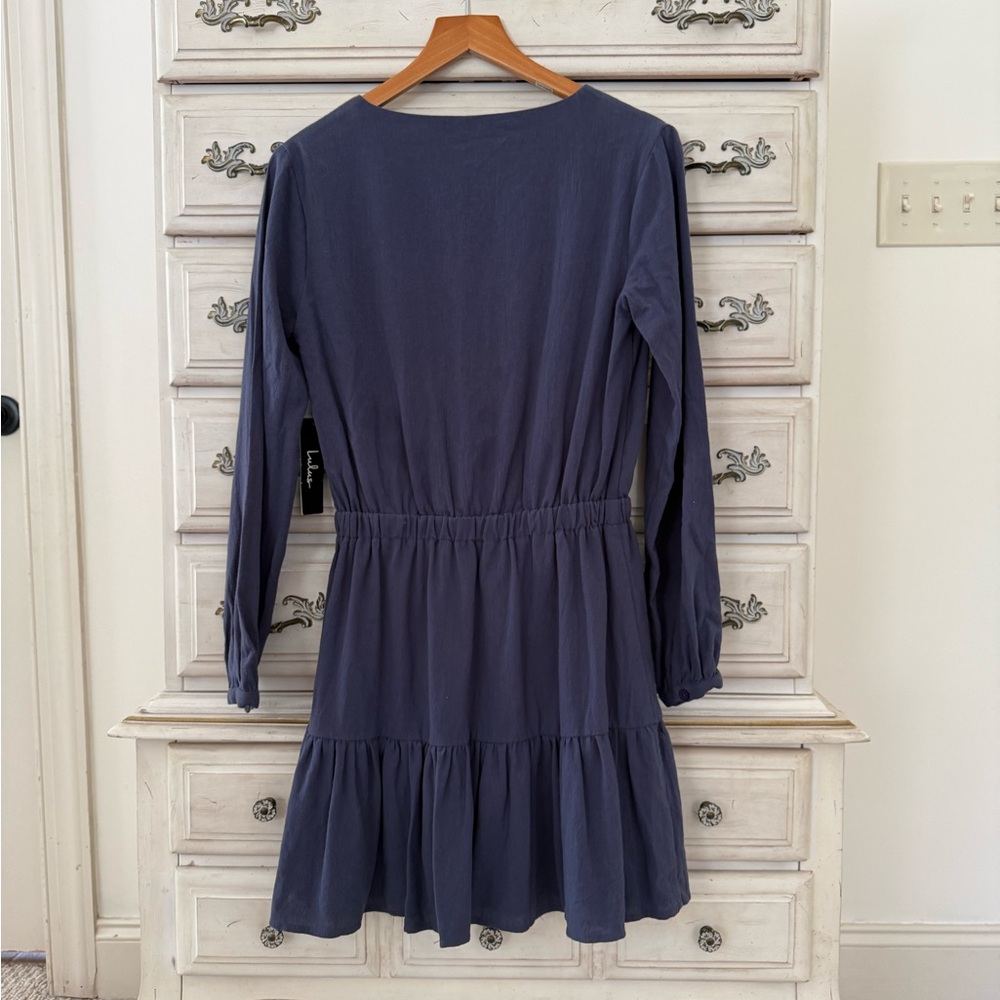 Lulus A Walk in the Park Navy Skater Dress - Picture 4 of 7